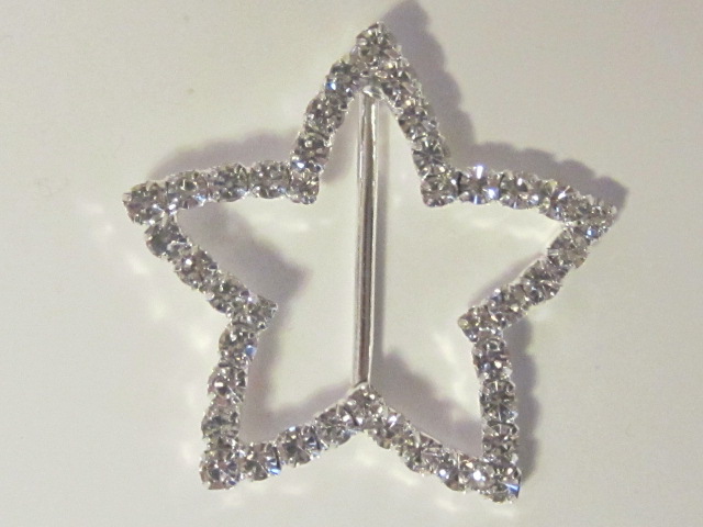 1pc. 2\" Rhinestone STAR CRYSTAL  BUCKLE